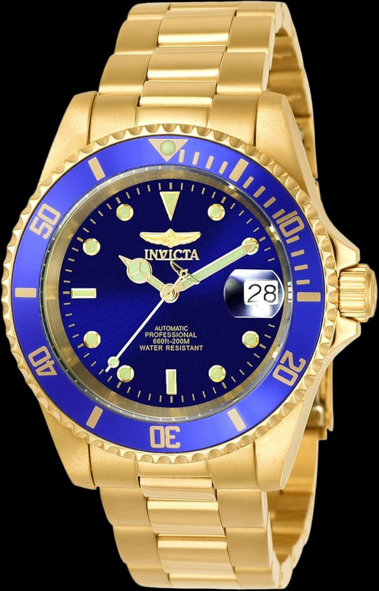 Men'S 8930OB Pro Diver Analog Display Japanese Automatic Gold Watch