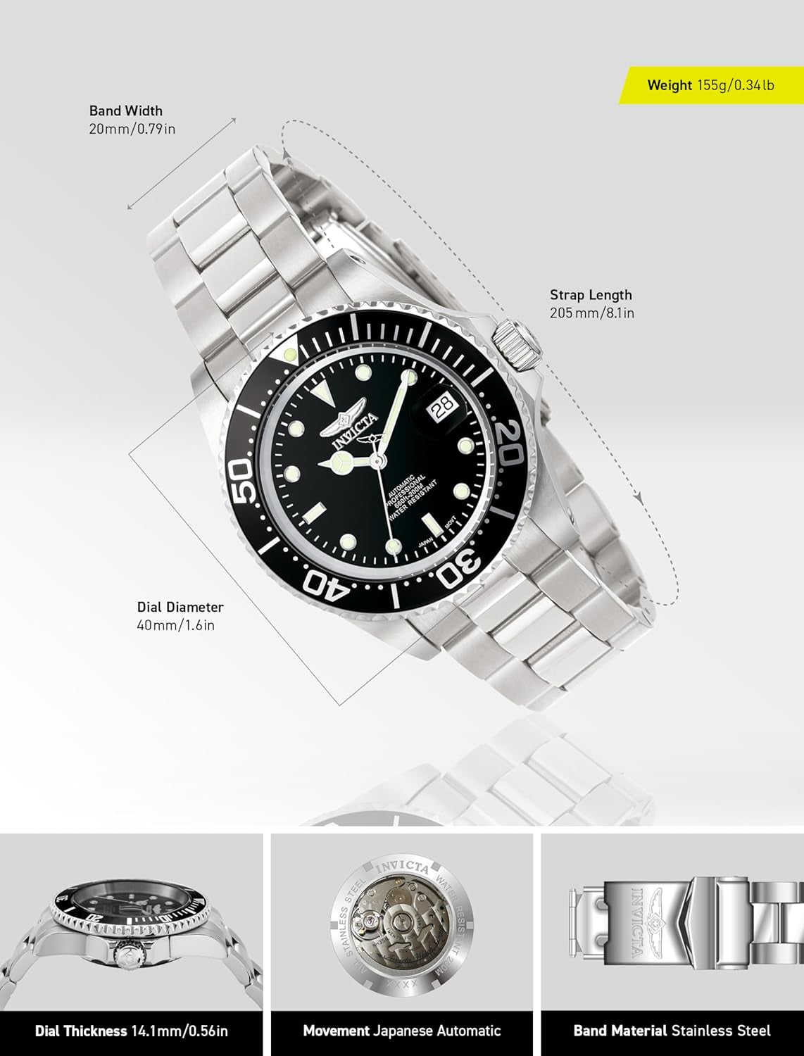 Men'S Pro Diver Collection Coin-Edge Automatic Watch