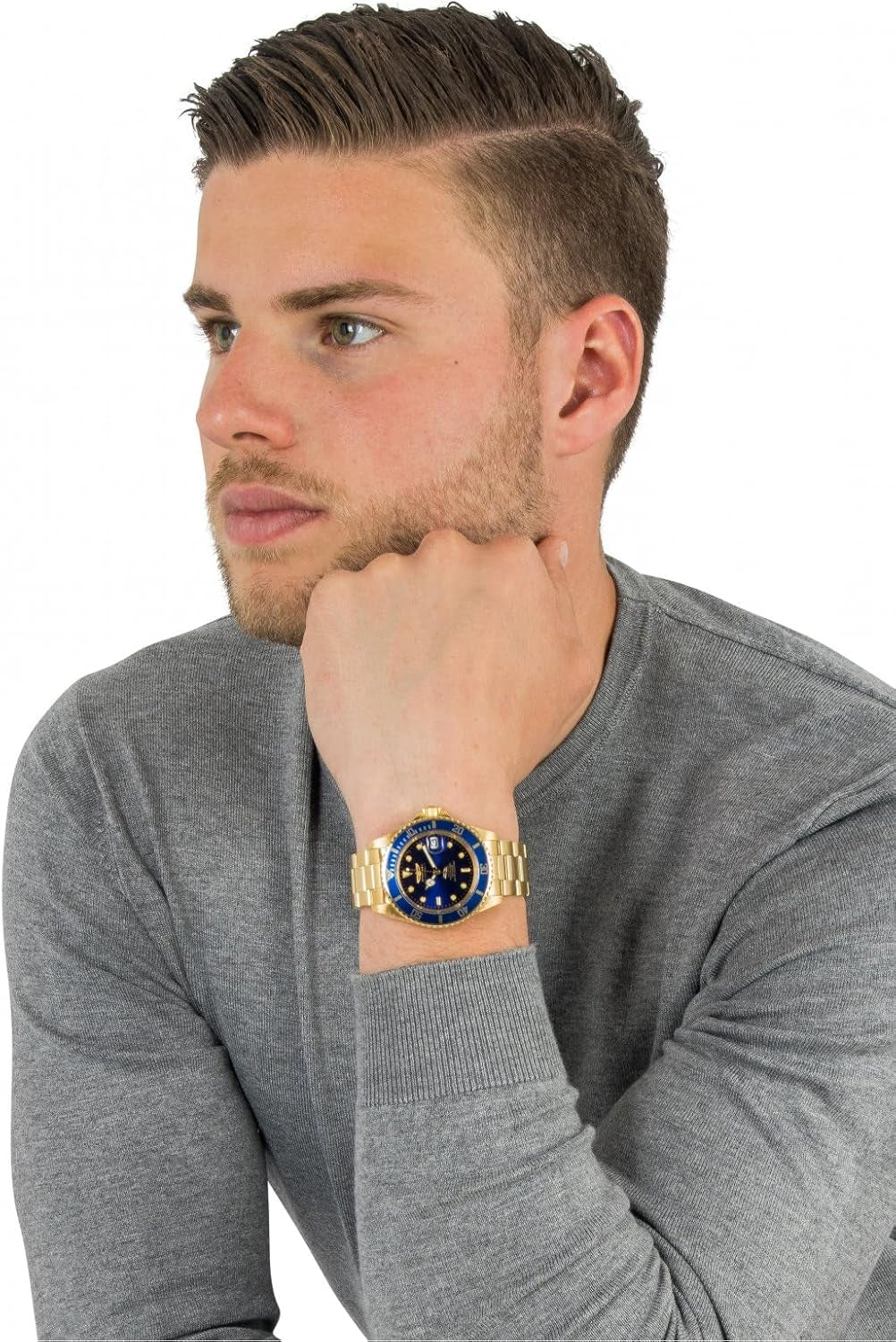 Men'S 8930OB Pro Diver Analog Display Japanese Automatic Gold Watch